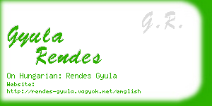 gyula rendes business card